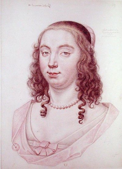 Henriette de Coligny (1618-73) Gräfin von La Suze, 1642 von Daniel Dumonstier or Dumoustier